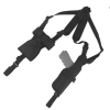 kabura operacyjna do Glock 17/19 z szelką oburamienną i panelem na magazynek i kajdanki